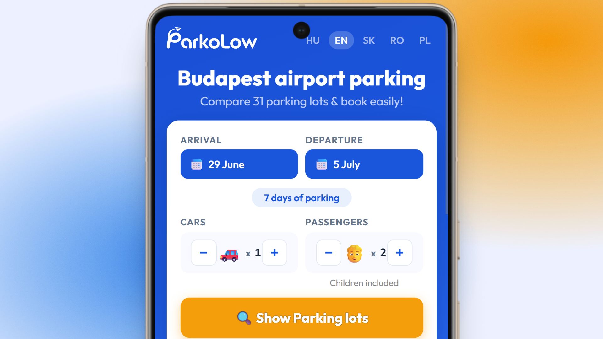 How to reserve ariport parking on ParkoLow?